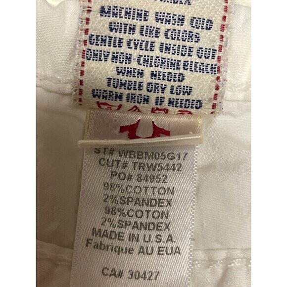 True Religion Women's Jayde White Cut-Off Shorts Size 28 Button Fly Flap Pocket - Picture 11 of 12